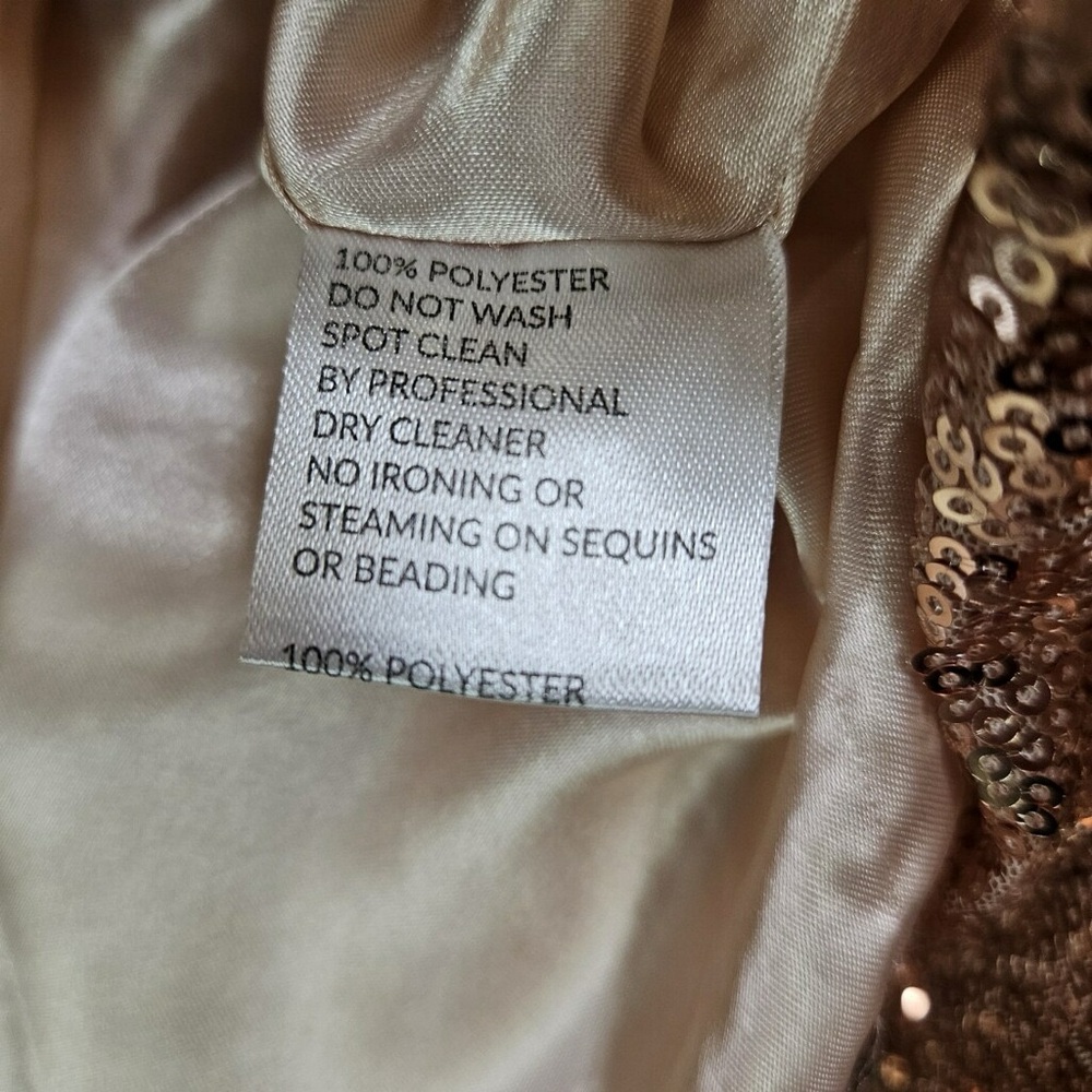 NWT LaDivine Dress gown party rose gold sequin formal Tagged- XS S *READ‎ - Picture 10 of 16